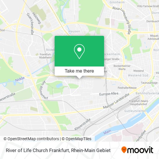 River of Life Church Frankfurt map