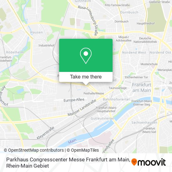 Parkhaus Congresscenter Messe Frankfurt am Main map