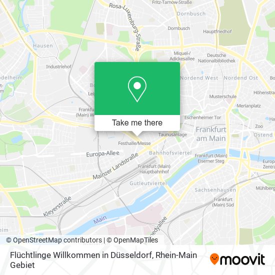 Flüchtlinge Willkommen in Düsseldorf map