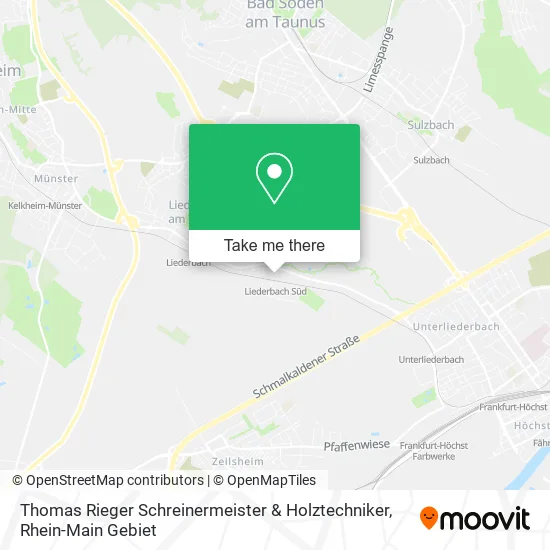 Карта Thomas Rieger Schreinermeister & Holztechniker