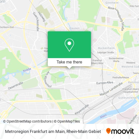 Metroregion Frankfurt am Main map