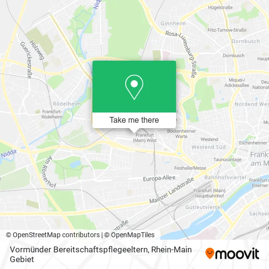 Карта Vormünder Bereitschaftspflegeeltern