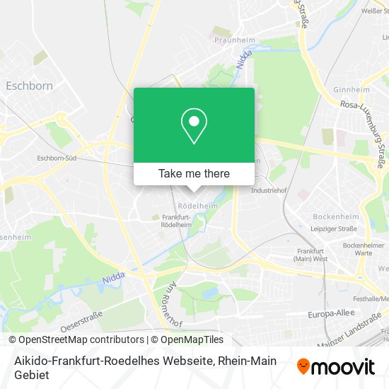 Карта Aikido-Frankfurt-Roedelhes Webseite