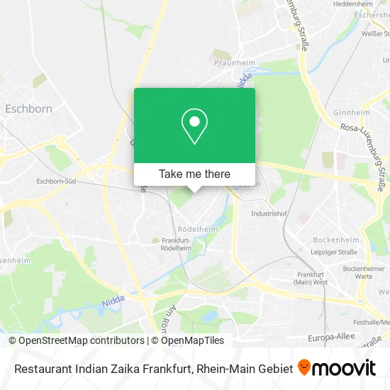 Карта Restaurant Indian Zaika Frankfurt