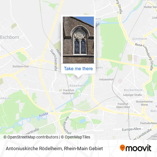 Карта Antoniuskirche Rödelheim
