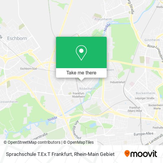 Sprachschule T.Ex.T Frankfurt map