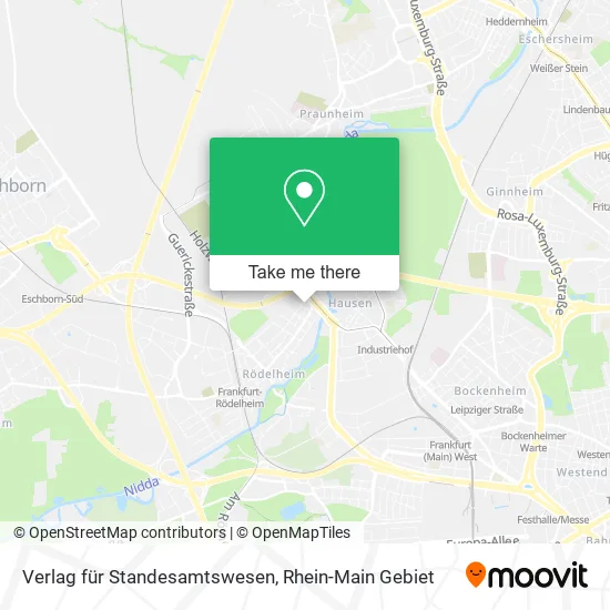 Карта Verlag für Standesamtswesen