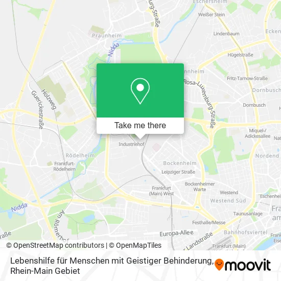 Карта Lebenshilfe für Menschen mit Geistiger Behinderung