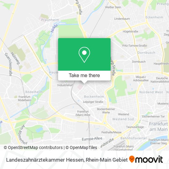 Landeszahnärztekammer Hessen map