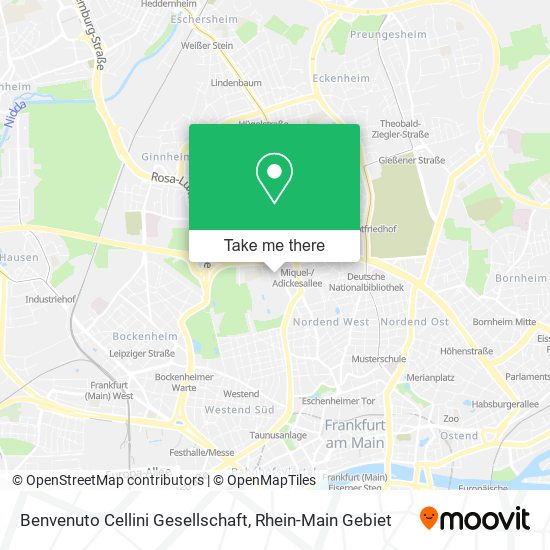 Benvenuto Cellini Gesellschaft map