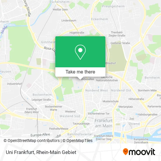 Карта Uni Frankfurt
