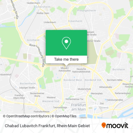 Chabad Lubavitch Frankfurt map