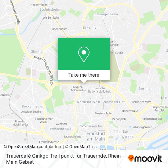 Карта Trauercafé Ginkgo Treffpunkt für Trauernde