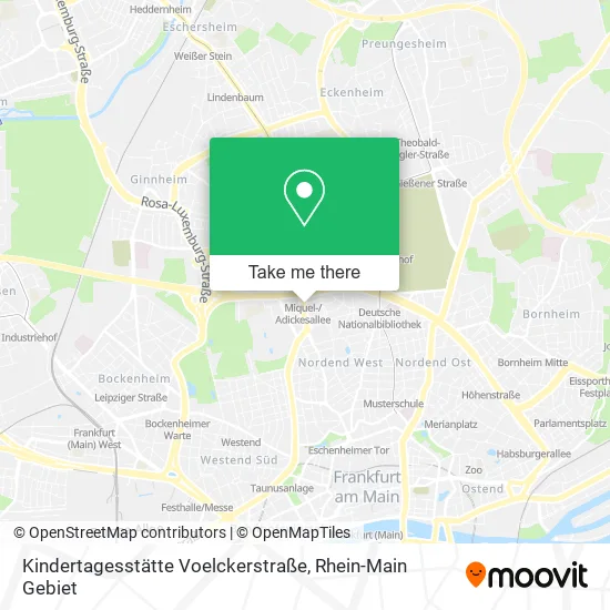 Карта Kindertagesstätte Voelckerstraße