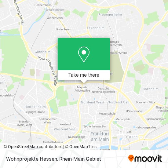 Карта Wohnprojekte Hessen