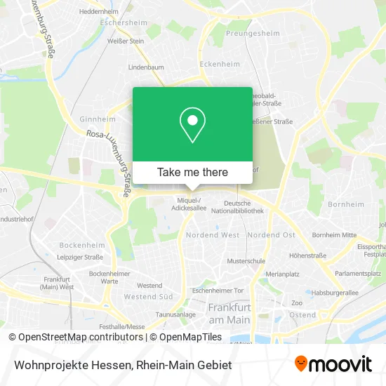 Карта Wohnprojekte Hessen