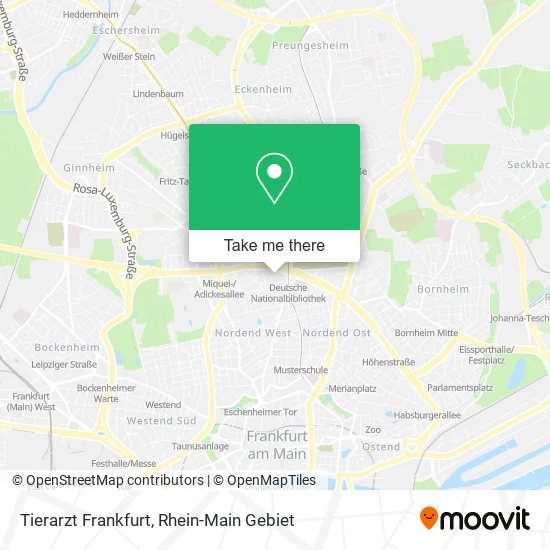 Карта Tierarzt Frankfurt