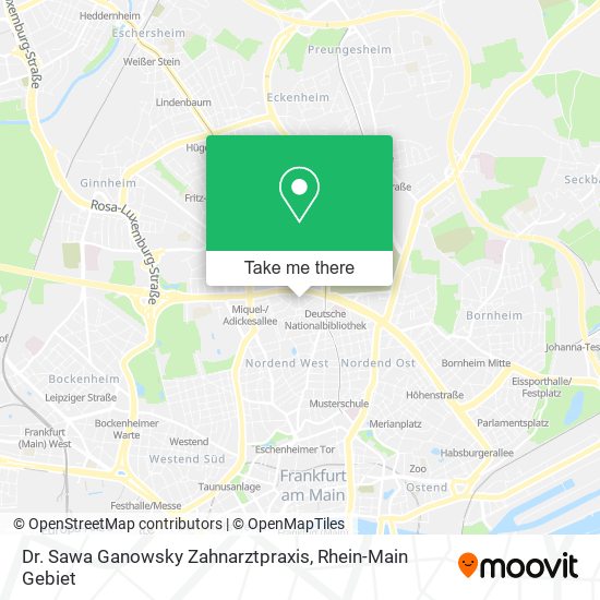 Dr. Sawa Ganowsky Zahnarztpraxis map