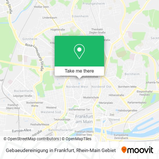 Gebaeudereinigung in Frankfurt map