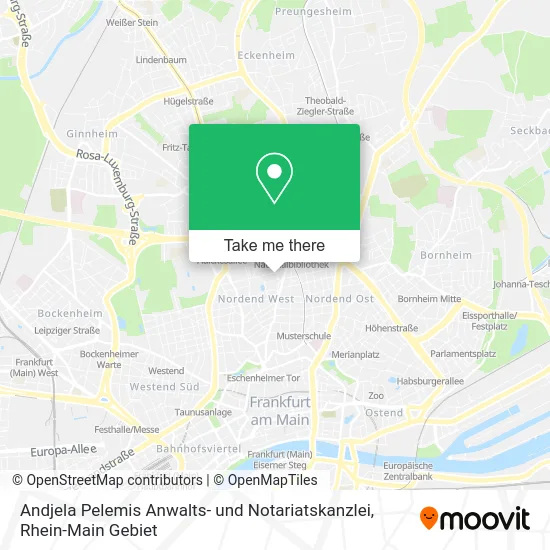 Карта Andjela Pelemis Anwalts- und Notariatskanzlei