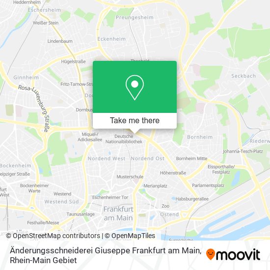 Änderungsschneiderei Giuseppe Frankfurt am Main map