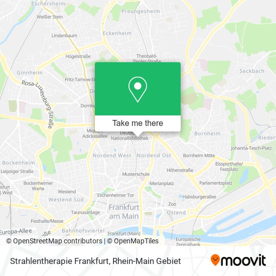Strahlentherapie Frankfurt map