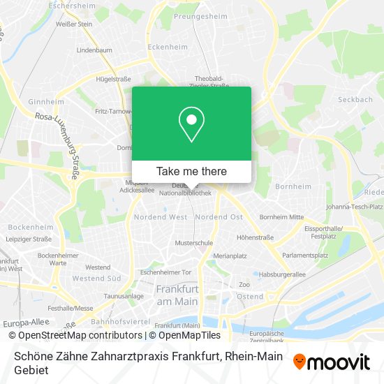 Schöne Zähne Zahnarztpraxis Frankfurt map