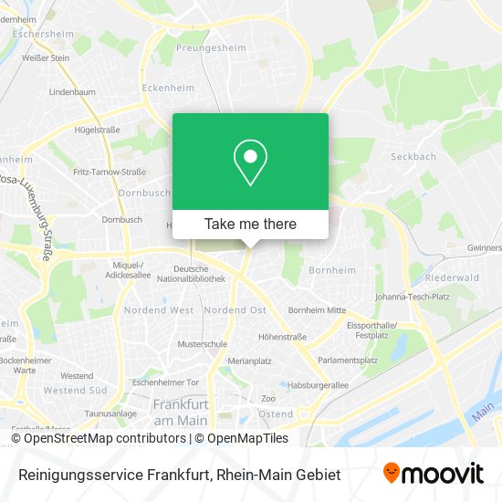 Reinigungsservice Frankfurt map