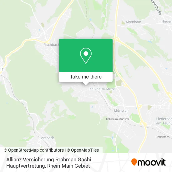 Карта Allianz Versicherung Rrahman Gashi Hauptvertretung