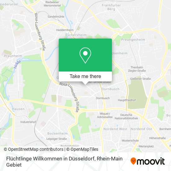 Flüchtlinge Willkommen in Düsseldorf map