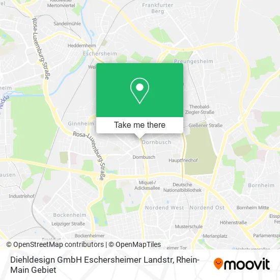 Карта Diehldesign GmbH Eschersheimer Landstr