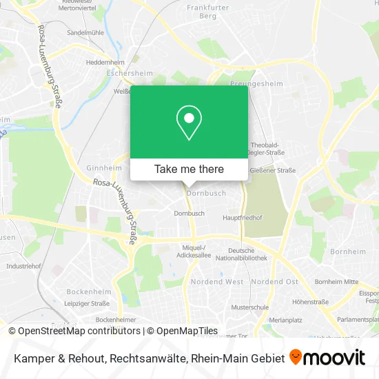 Карта Kamper & Rehout, Rechtsanwälte