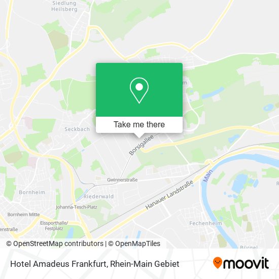 Hotel Amadeus Frankfurt map