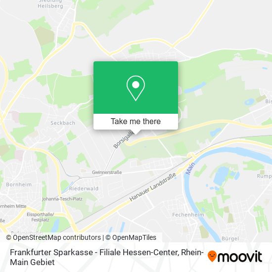 Frankfurter Sparkasse - Filiale Hessen-Center map