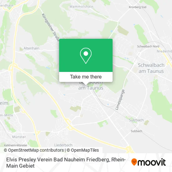 Карта Elvis Presley Verein Bad Nauheim Friedberg