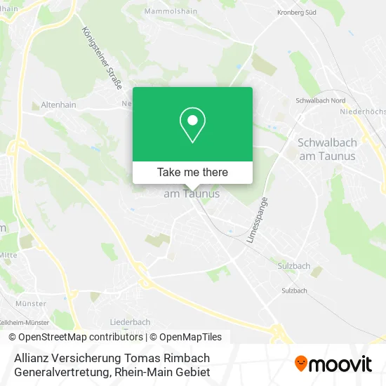 Карта Allianz Versicherung Tomas Rimbach Generalvertretung