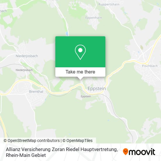 Карта Allianz Versicherung Zoran Riedel Hauptvertretung