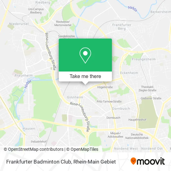 Карта Frankfurter Badminton Club