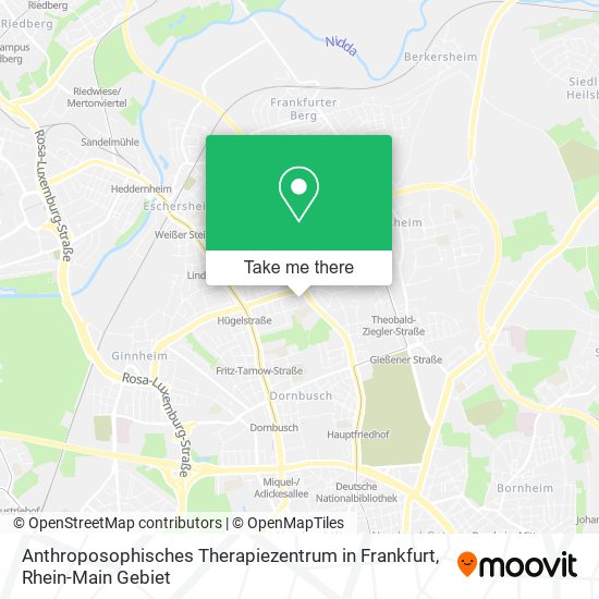 Anthroposophisches Therapiezentrum in Frankfurt map