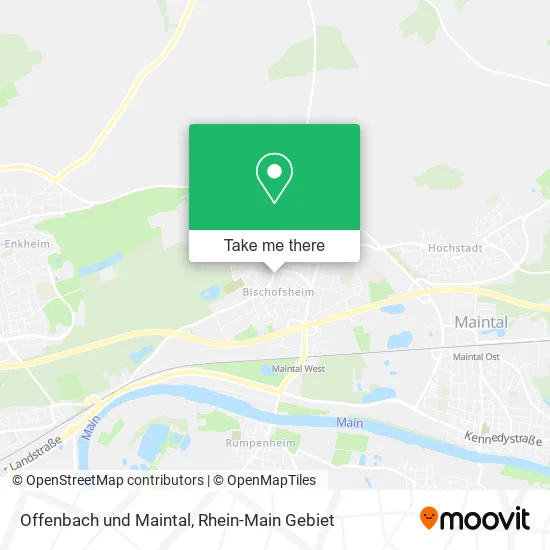 Карта Offenbach und Maintal