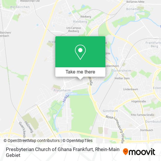 Presbyterian Church of Ghana Frankfurt map