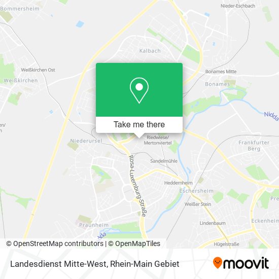 Landesdienst Mitte-West map