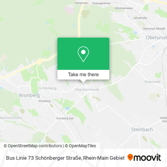 Карта Bus Linie 73 Schönberger Straße
