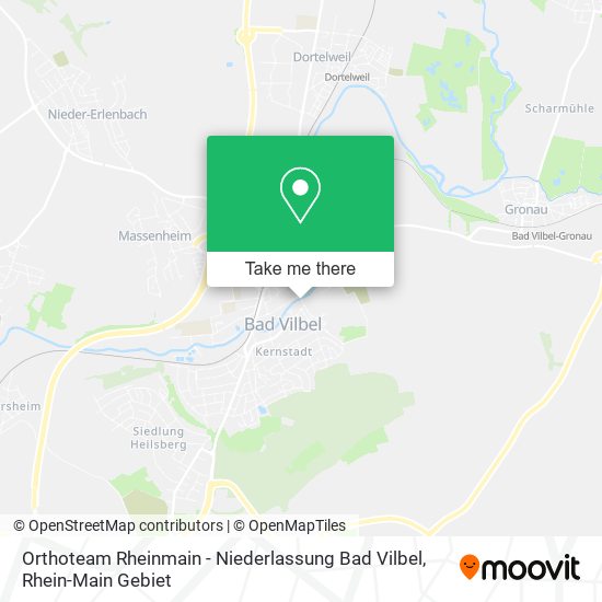 Карта Orthoteam Rheinmain - Niederlassung Bad Vilbel