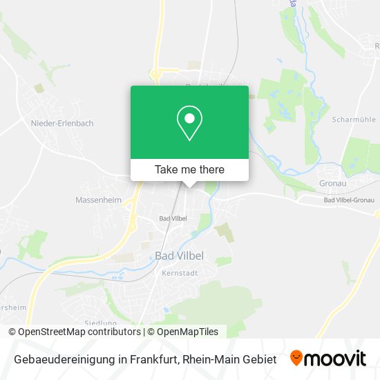Gebaeudereinigung in Frankfurt map