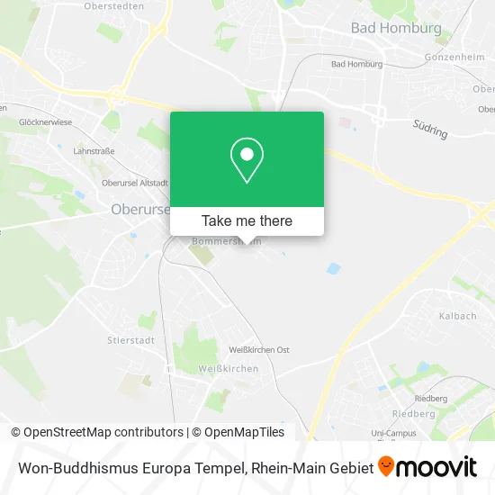 Карта Won-Buddhismus Europa Tempel