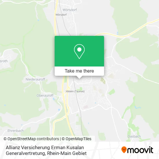Карта Allianz Versicherung Erman Kusalan Generalvertretung