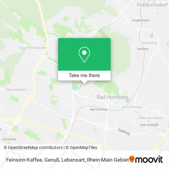 Карта Feinsinn-Kaffee, Genuß, Lebensart