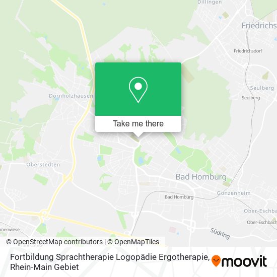 Fortbildung Sprachtherapie Logopädie Ergotherapie map