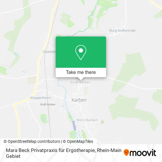 Карта Mara Beck Privatpraxis für Ergotherapie